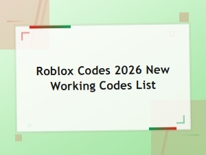 Roblox Codes 2026 - New Working Codes List Updated Daily